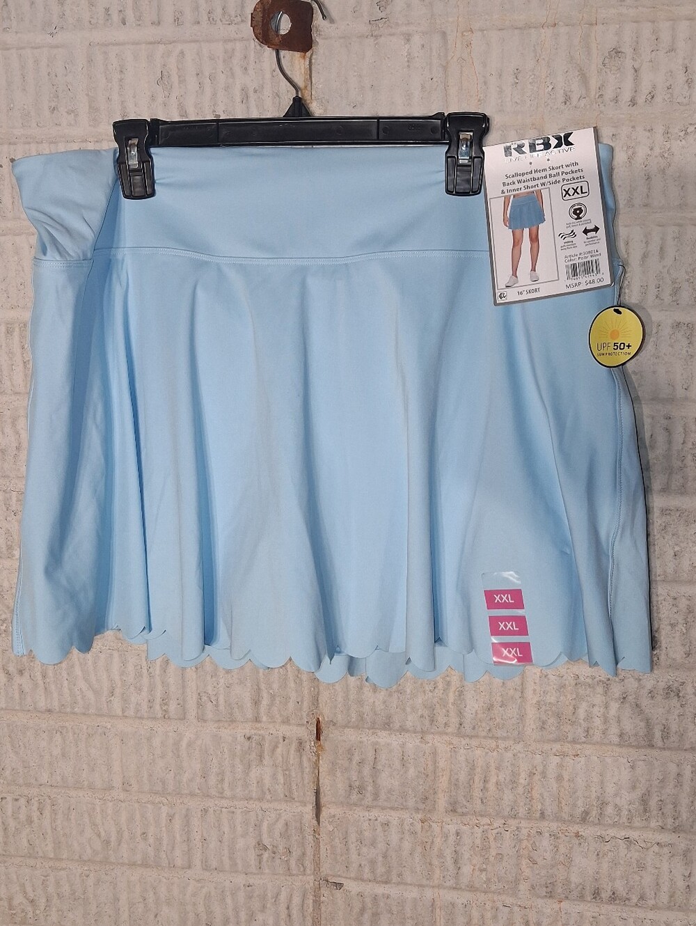 NWT RBX Light Blue Scalloped Circle Skort XXL